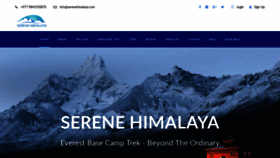 What Serenehimalaya.com website looked like in 2020 (3 years ago)