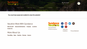 What Sundancevacations.com website looked like in 2020 (4 years ago)