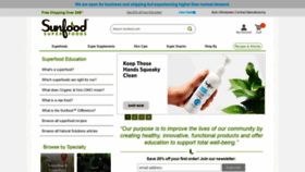What Sunfood.com website looked like in 2020 (4 years ago)