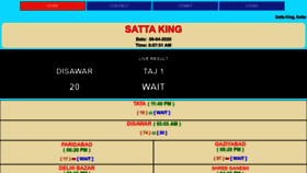What Satta-king.biz website looked like in 2020 (4 years ago)