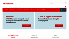 What Santanderbank.com website looked like in 2020 (3 years ago)