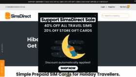 What Simsdirect.com.au website looked like in 2020 (4 years ago)