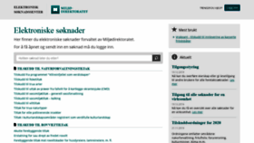 What Soknadssenter.miljodirektoratet.no website looked like in 2020 (4 years ago)