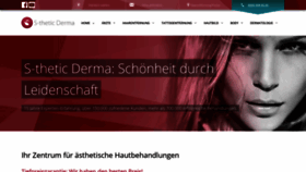What S-thetic-derma.de website looked like in 2020 (3 years ago)
