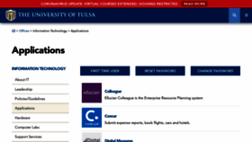 What Sso.utulsa.edu website looked like in 2020 (4 years ago)