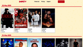 What Snipetv.com website looked like in 2020 (4 years ago)