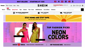 What Shein.in website looked like in 2020 (3 years ago)