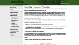 What Stoneridgehomeowners.org website looked like in 2020 (4 years ago)