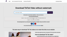 What Ssstiktok.io website looked like in 2020 (3 years ago)