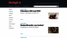 What Skolnytt.se website looked like in 2020 (3 years ago)