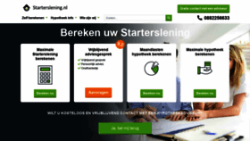 What Starterslening.nl website looked like in 2020 (4 years ago)