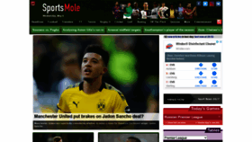 What Sportsmole.co website looked like in 2020 (5 years ago)