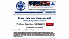 What Socialsecuritynumberslookup.com website looked like in 2020 (4 years ago)