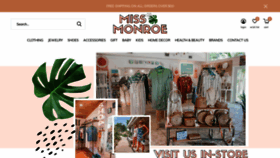 What Shopmissmonroe.com website looked like in 2020 (4 years ago)
