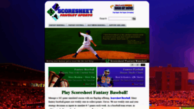 What Scoresheet.com website looked like in 2020 (4 years ago)