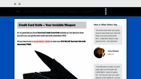 What Survivalcreditcardknife.com website looked like in 2020 (4 years ago)
