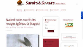 What Savoirsetsaveurs.com website looked like in 2020 (3 years ago)