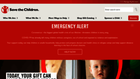 What Savethechildren.org website looked like in 2020 (4 years ago)