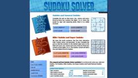 What Sudokusolver.com website looked like in 2020 (4 years ago)