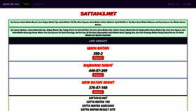 What Satta143.net website looked like in 2020 (3 years ago)