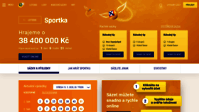 What Sportka.cz website looked like in 2020 (3 years ago)