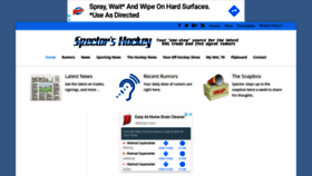 What Spectorshockey.net website looked like in 2020 (3 years ago)