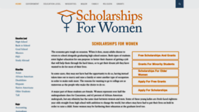 What Scholarshipsforwomen.net website looked like in 2020 (3 years ago)
