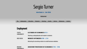 What Sergioturner.com website looked like in 2020 (3 years ago)