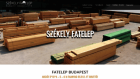 What Szekelyfatelep.hu website looked like in 2020 (3 years ago)