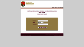 What Siceem.educacionchiapas.gob.mx website looked like in 2020 (3 years ago)