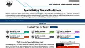 What Sportsbettinglad.com website looked like in 2020 (3 years ago)