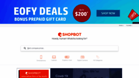 What Shopbot.com.au website looked like in 2020 (3 years ago)