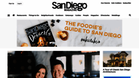 What Sandiegomagazine.com website looked like in 2020 (3 years ago)
