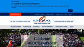 What Sunyorange.edu website looked like in 2020 (3 years ago)