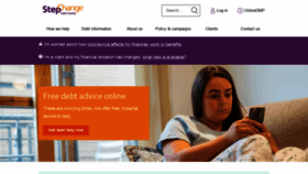What Stepchange.org website looked like in 2020 (5 years ago)