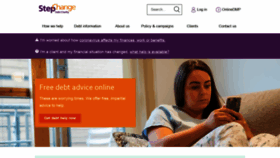 What Stepchange.org website looked like in 2020 (3 years ago)