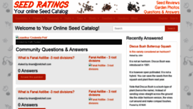 What Seedratings.com website looked like in 2020 (3 years ago)