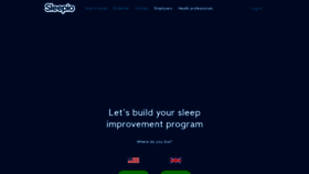 What Sleepio.com website looked like in 2020 (3 years ago)
