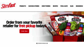 What Slimfast.com website looked like in 2020 (3 years ago)
