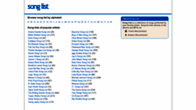 What Song-list.net website looked like in 2020 (3 years ago)