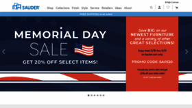 What Sauder.com website looked like in 2020 (5 years ago)