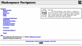 What Shakespeare-navigators.com website looked like in 2020 (3 years ago)