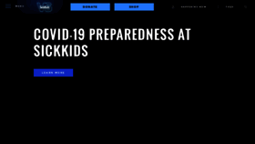 What Sickkidsfoundation.com website looked like in 2020 (3 years ago)