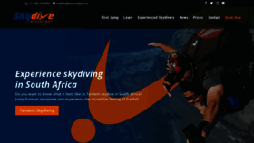 What Skydivemosselbay.com website looked like in 2020 (3 years ago)