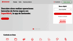 What Santander.com.mx website looked like in 2020 (3 years ago)