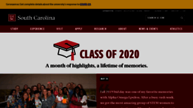 What Sc.edu website looked like in 2020 (3 years ago)