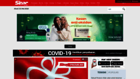 What Sinarharian.com.my website looked like in 2020 (3 years ago)