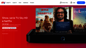 What Sky.it website looked like in 2020 (3 years ago)