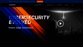 What Sophos.com website looked like in 2020 (3 years ago)