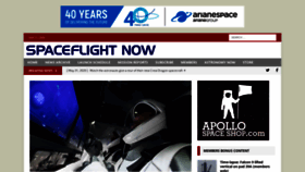 What Spaceflightnow.com website looked like in 2020 (3 years ago)